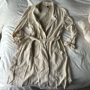 H&M linen belted jacket
